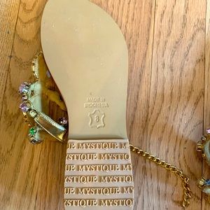 Custom never worn crystal sandals.